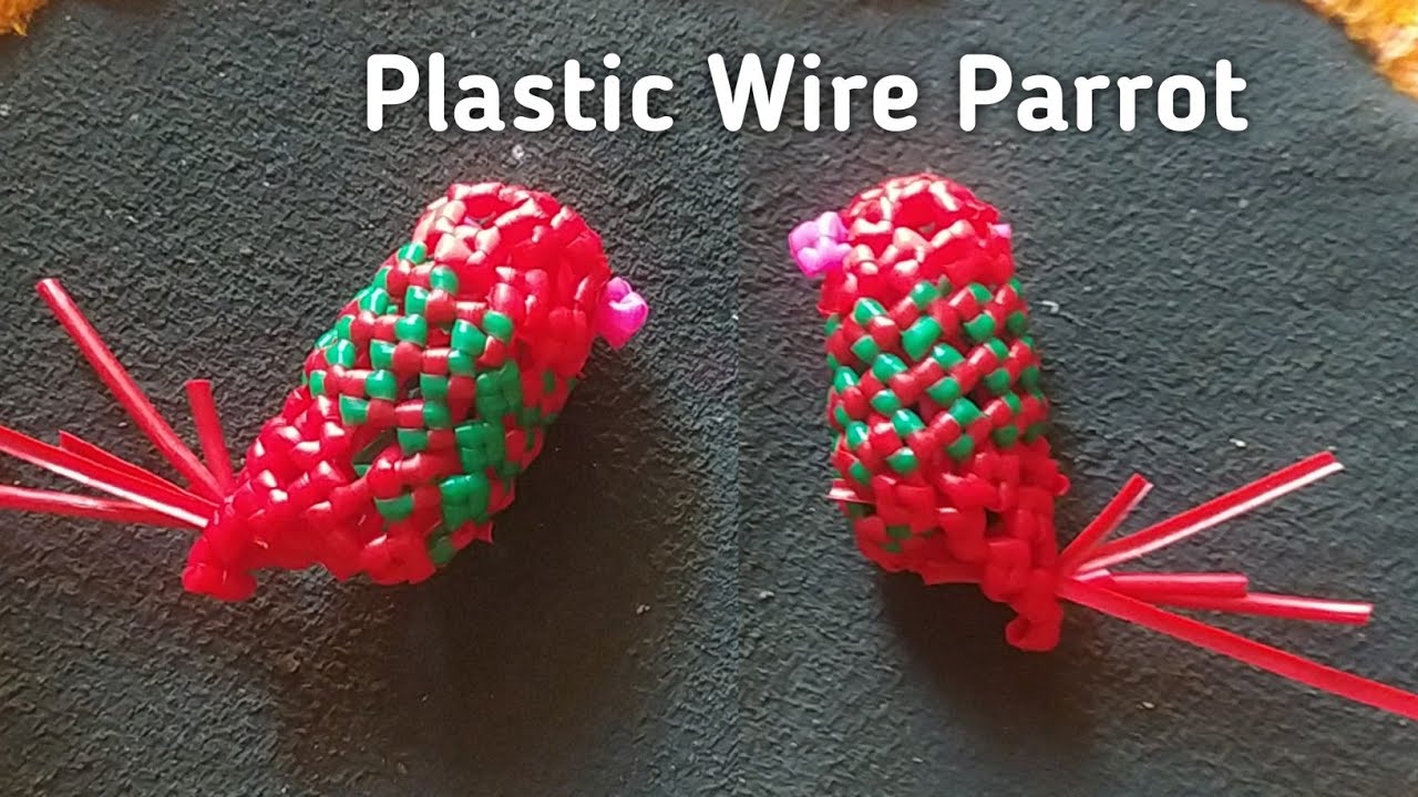 Parrot Making With Plastic Wire / Plastic Wire Craft Ideas 😍😍