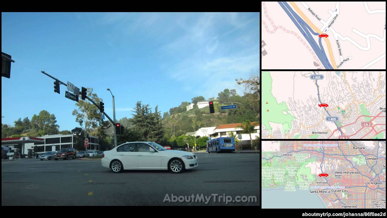 Moraga Drive (Bel Air, Los Angeles, CA) to Getty Center Drive