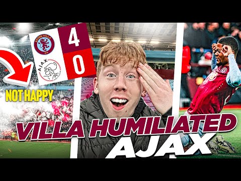 Ajax Fans GO CRAZY As Aston Villa BATTER Them 4-0!!