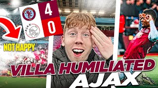 Ajax Fans GO CRAZY As Aston Villa BATTER Them 4-0!!