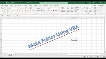 Create Folder (Make Directory) using VBA.