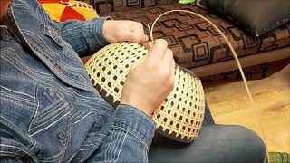 Плетение хлебницы часть 2 диагонали полотна, кольца