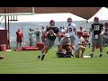 Alabama QBs and WRs during fall football camp, day 1