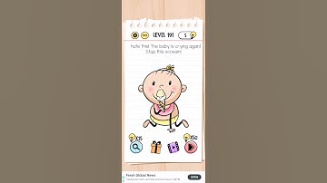 Brain Test Level 191 baby is crying stop this screaming Walkthrough