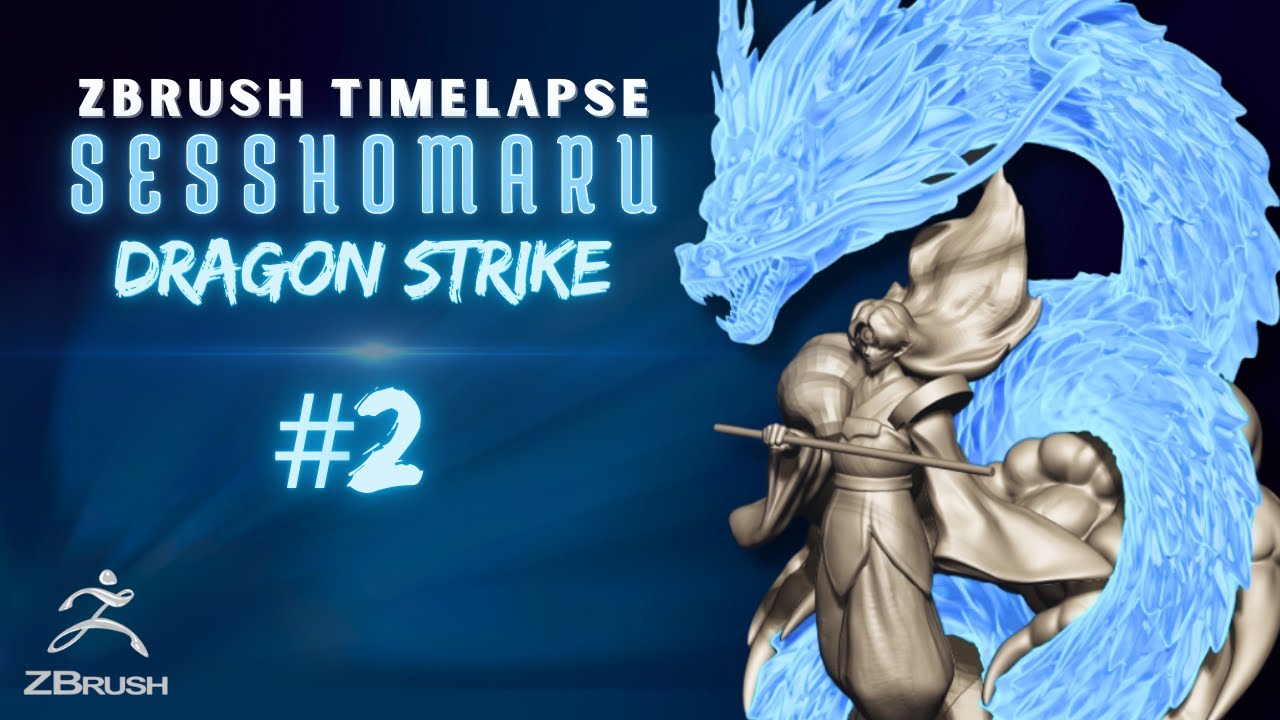 Sesshomaru Dragon Strike - ZBrush Timelapse #2