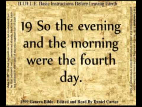 Genesis Chapter 1 - 1599 Geneva video Bible