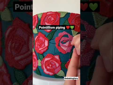 Beautiful Pointillism Piping❤️💚