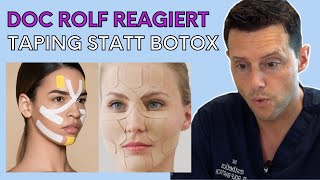 TAPING GEGEN FALTEN statt Botox?! doc.rolf reagiert