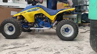 Suzuki Quadzilla cold start in tennis shoes