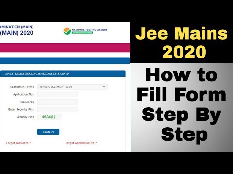 How to fill jee mains 2020 application form Step by step | Jee mains 2020 Registration begins