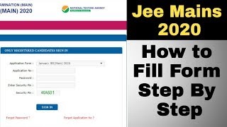 How to fill jee mains 2020 application form Step by step | Jee mains 2020 Registration begins
