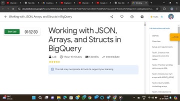 Working with JSON, Arrays, and Structs in BigQuery  #engineeringupdate #GSP416