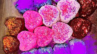 30 Dyed Gym Chalk Hearts W Blurple Pasted Fresh Chalk Request Asmr