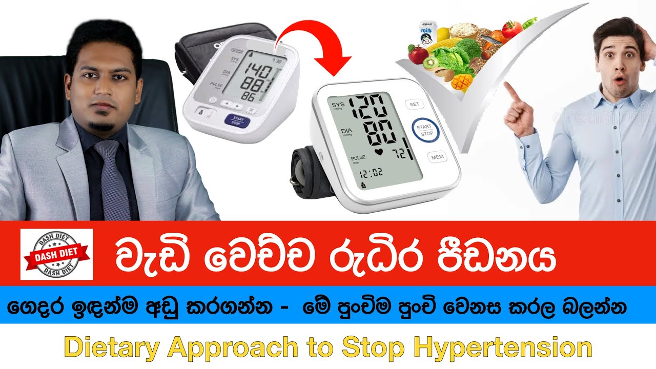 රුධිර පීඩනය අඩුකර ගන්න ඔබත් කරලම බලන්න | STOP Hypertension  By Nutritionist Hiroshan Jayaranga
