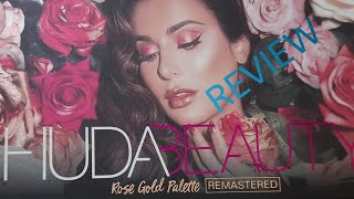 HUDABEAUTY Rose Gold Palette 🎨✨ REMASTERED / Hudabeauty eyeshadow rose gold palette review in hindi