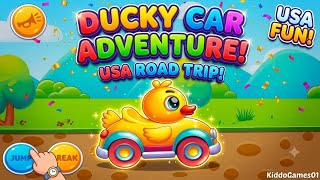 DUCKY CAR ADVENTURE! 🦆🚗 Can Yellow Duck Win The Race? | @KiddoGames01 #kiddogames01 screenshot 1