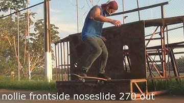 Skateboarding: Nollie Frontside Noseslide 270 out