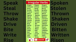 20 Irregular Verbs #english #adjective #shorts #vocabulary