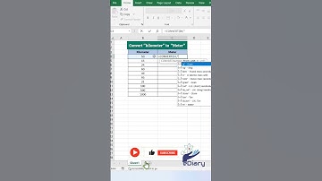 Convert Kilometre to Meter in Excel #excel #exceltips #microsoftexcel #ConvertKmToMeter #ediary