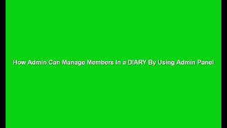 Manage DIARY Mapping Web Panel screenshot 1