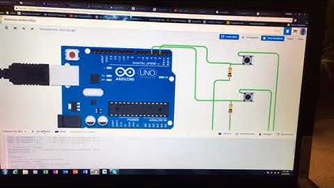Arduino simulator with 2 push buttons