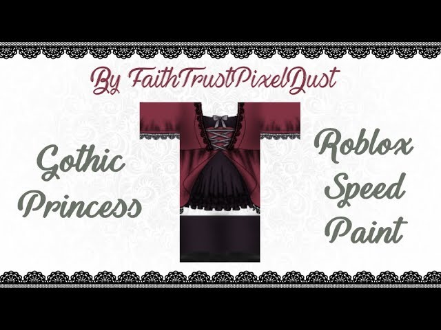 姫子 Speed Paint Gothic Princess Dress Roblox Clothing Youtube - black lace dress roblox