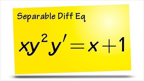 Separable differential equation, ex2