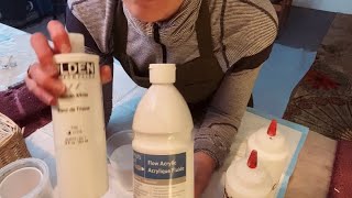 Paint mixing!  Pearl puddle pour mixes | How I mix my paint  2019
