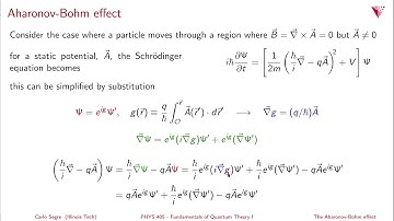 4.19 The Aharonov-Bohm effect