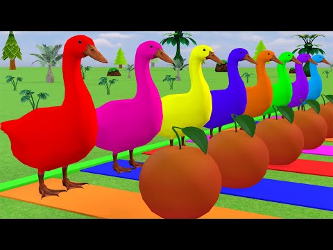 Duck Cartoon vs Gorilla, Paint and Animals Lion, Elephant, Gorilla, Transformed into Wild Animals #2