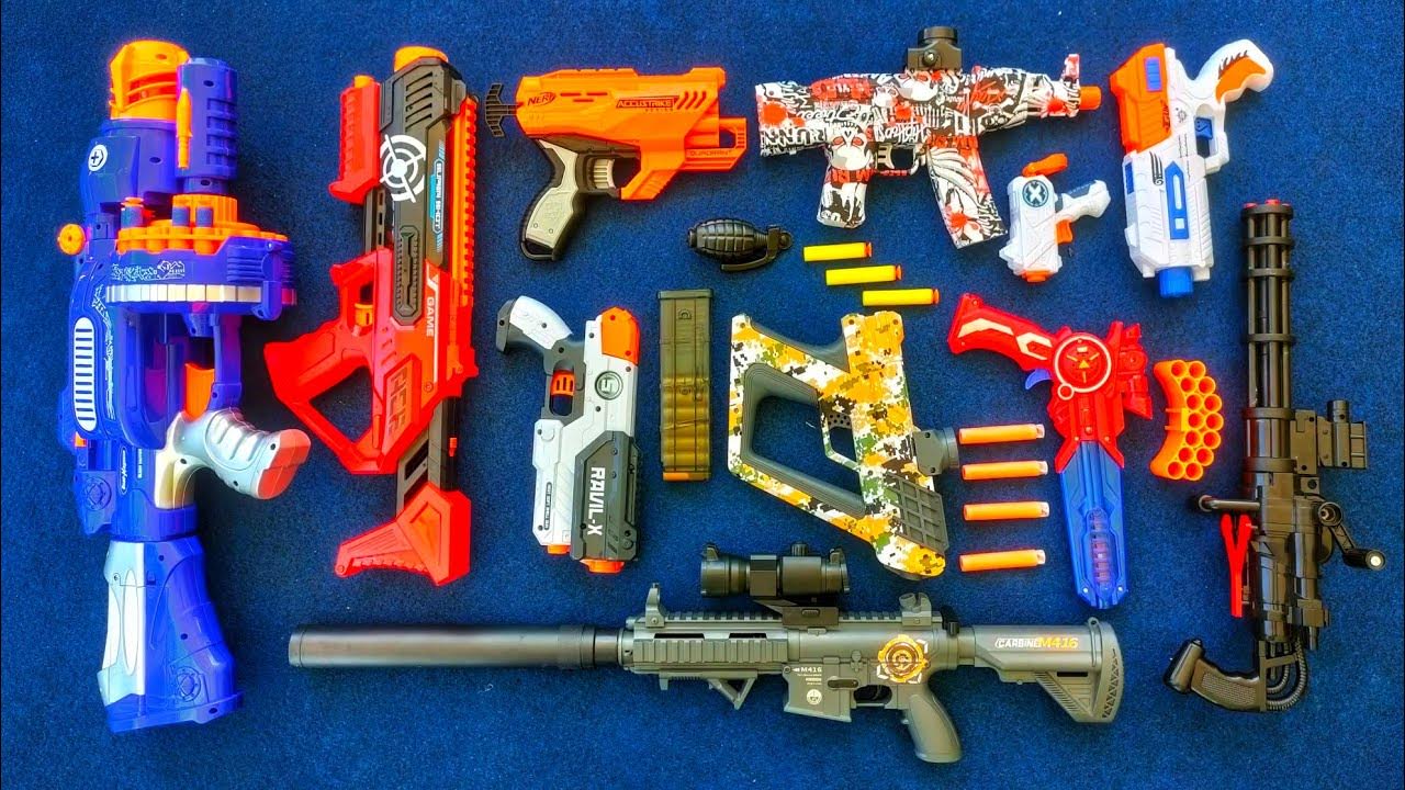 Collecting sniper rifles and Nerf Gun, Soft Bullet Gun, M 416, Grenade