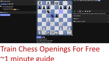 How to train chess openings for Free