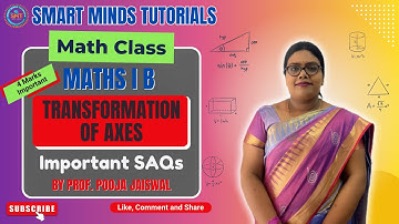 Maths 1B | Transformation of Axes | Important SAQs | 4 Marks Important Questions