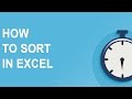 How to sort in Excel