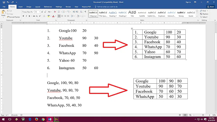 How to Convert Text to Table in MS Word (Easy Steps)
