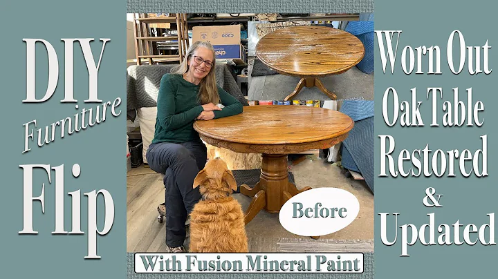DIY Furniture Flip - Worn Out Oak Table, Restored and Updated