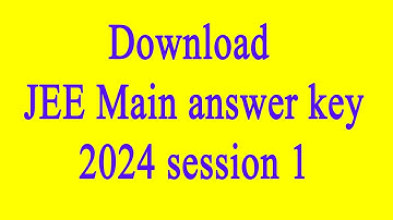 How to download the JEE Main answer key 2024 session 1#jeeexam #jeeexam2024