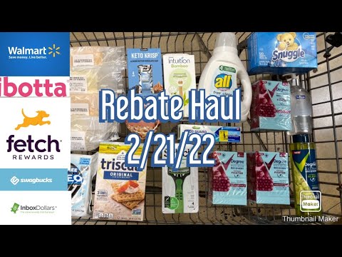 Walmart Rebate Haul – Great Week Of Rebates! – Midweek Moneymaker Bonus – 2/21/22