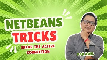 Error The Active Connection is not a type of JDBC  Activate a JDBC connection first Netbeans