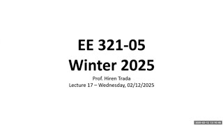EE 321-05 - Lec 17 - 2025_02_12 - Logic Gates