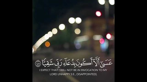 وأدعو ربي عسي الإ اكون بدعاء ربي شقيا || وديع اليمني || سورة مريم -الآية ٤٨