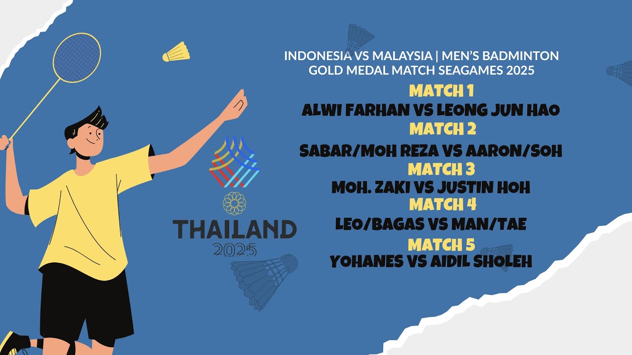 🔴Indonesia VS Malaysia | Gold Medal Match | Badminton Men's Team | Seagames 2025