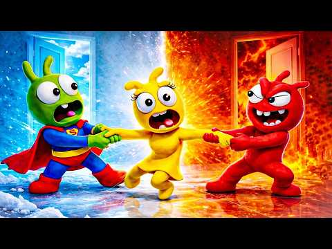 Pea Pea Becomes a Superhero to Rescue His Girlfriend in the Hot and Cold Maze!