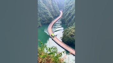 A floating bridge is a unique engineering