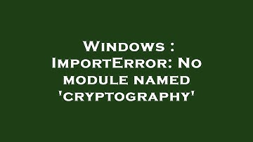 Windows : ImportError: No module named 