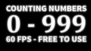 Numbers 0-999 in 60 fps in 3 digits [FREE TO USE]
