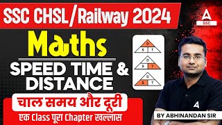 SSC CHSL/Railway 2024 Maths  Speed Time And Distance एक Class पूरा Chapter खल्लास By Abhinandan Sir