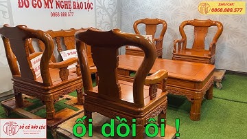 Cảm nghĩ khách khi nhận: BỘ MINH QUỐC TRIỆN CỘT 10 Gỗ Hương Đá 8 món | Đồ Gỗ Bảo Lộc