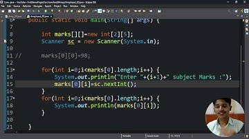 Java Tutorial - 2D Array in Java - Accept From user And Store