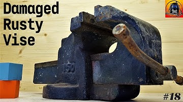 This restoration was more difficult than I thought. Damaged rusty vise Restoration